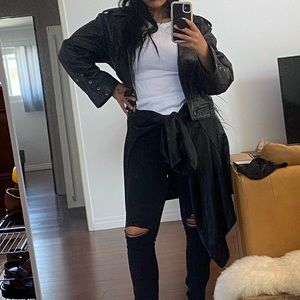 Vintage authentic VERSACE cropped leather jacket